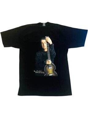 PAUL McCARTNEY CONCERT SHIRT Driving USA Tour Cities Dates 2002 Beatles - Large